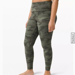 Lululemon Align - high-rise 28” - Heritage 365 Camo Green Twill Multi - size 6